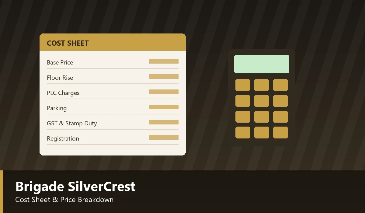 Brigade Silvercrest Cost Sheet